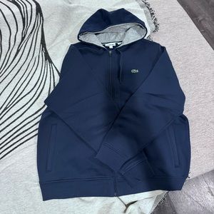 Navy Blue XXL Men's Lacoste Full Zip Up Sport Hoodie. New Without Tags.